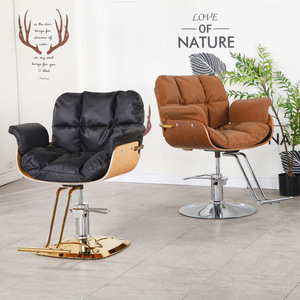 Venta caliente de Kisen, muebles de salón de belleza y peluquería de lujo y silla de barbero de peluquería de acero inoxidable para <span class=keywords><strong>mujer</strong></span> de barbería - Product Image 1