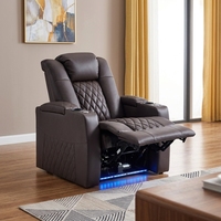 Canapé inclinable électrique moderne en cuir véritable pour home cinéma, deux places, avec mousse à mémoire de forme, extensible et multifonctionnel pour salon