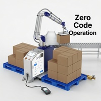 Paletizador Colaborativo JINWEI DS-CR17-G/S, 17 kg, 2047 mm, G1950, S2450 mm, CE, UL, NSF, ISO 10218, 9-13 piezas/min, para Alimentos, Bebidas y Farmacéutica