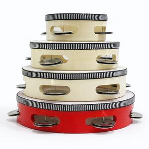 Tamburello in Legno all'Ingrosso, Tamburello Personalizzato con Logo, Tamburello in Legno di Betulla con Sonagli in Metallo, Strumento a Percussione per KTV, Feste e Giochi per Bambini - Product Image 6