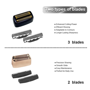 Afeitadoras eléctricas de 3 velocidades con cabezal de afeitado, recortadora de barba de peluquero con triple lámina, regalos para hombres - Product Image 4