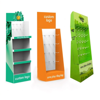 Support d'affichage en carton pliable personnalisé avec crochet au sol pour l'affichage de dessins animés de sacs à main ou de supports en carton
