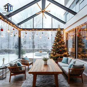 ห้องกระจกอลูมิเนียม 6063-T6 แบบกำห<span class=keywords><strong>น</strong></span>ดเองจาก NUOXIN สำหรับระเบียงกลางแจ้ง ทรงโมเดิ<span class=keywords><strong>ร์</strong></span><span class=keywords><strong>น</strong></span>หลังคาทรงจั่ว สไตล์เรือนกระจก ใช้ได้ทุกฤดู - Product Image 2