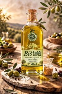Aceite de Oliva Virgen Extra 100% Puro Orgánico Valdezarza, Botella de Vidrio de 500 ml, Prensado en Frío, Español, Montes de Toledo, Frutal, Verde - Product Image 4