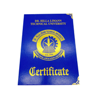 Mondon Porte-certificat et document en cuir PU estampage or diplômes d'études supérieures et couverture de diplôme