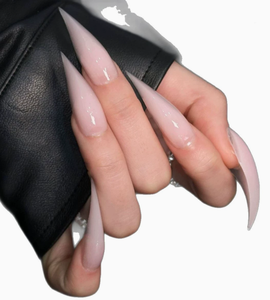 <span class=keywords><strong>Uñas</strong></span> Postizas Rosa Nude Brillante, Longitud Media, Estilo Stiletto, Hechas a Mano, Reutilizables, <span class=keywords><strong>Diseño</strong></span> <span class=keywords><strong>de</strong></span> Mariposa Acrílica para Dedos - Product Image 5