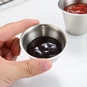 304 Stainless Steel <b>Sauce</b> Cup Small Dipping Bowl For Food Serving Unbreakable Commercial Use - Product Image 4