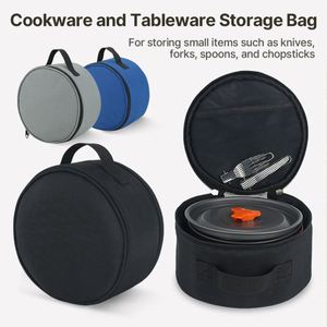 Waterproof Oxford Fabric Camping Pot Pan Organizer Durable Outdoor Camping Cookware Storage <b>Bag</b> - Product Image 2