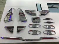 Accessoires en plastique ABS chromés, ensembles complets, kits, couvercles, 25 pièces pour TOYOTA HILUX REVO 2016