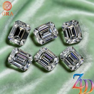 Moissanite Emerald Rectangle Beveled Cut D Color Loose Gemstone For Jewelry Making - Product Image 4