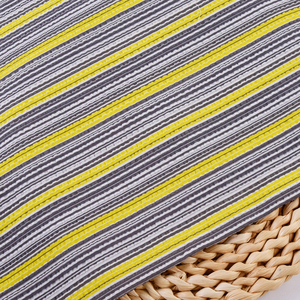 Oem/ODM tùy chỉnh màu vàng sọc 78gsm Trọng lượng nhẹ 80S dệt Muối co lại Crinkle 100% cotton kỹ thuật số in vải Cô Gái chàng trai túi - Product Image 3