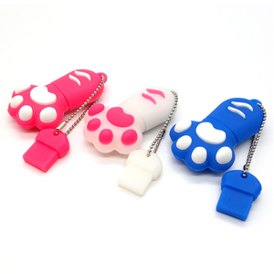 แฟลชไดรฟ์ USB 2.0 รูปอุ้งเท้าแมวน่ารักแบบการ์ตูน 3 มิติ ความเร็วสูง รับประกัน 2 ปี สำหรับการถ่ายโอนข้อมูลที่ปลอดภัย ความจุ 1GB-128GB - Product Image 1