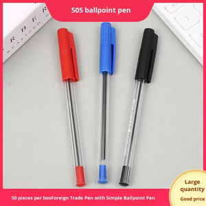 Bolígrafo de Plástico con Punta de Bala, Base de Aceite, 505 1.0, Diseño Simple y Elegante, Transparente, Promocional, para Estudiantes - Product Image 3