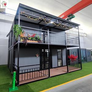 บ้านพักตากอากาศสำเร็จรูปหรูหราทันสมัยแบบพกพา 2 ชั้น ขนาด 20/40 ฟุต แบบขยายได้ ดีไซน์พับเก็บได้ ใช้เป็นบ้านพักตากอากาศหรือสำนักงาน - Product Image 4