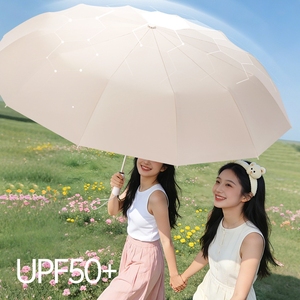 Parapluie pliant automatique grand format 23 pouces, personnalisable avec logo, coupe-vent, dégradé, imperméable, protection solaire, vente en gros - Product Image 6