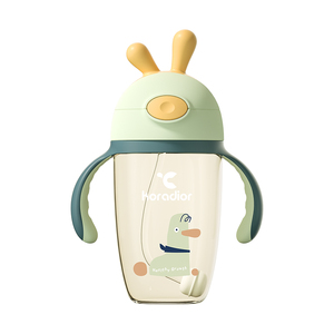 2024 nuevo portátil 300ml PP biberón de bebé dibujos animados sin BPA manijas de silicona seguras flujo lento fácil limpieza recién nacidos niños pequeños - Product Image 1
