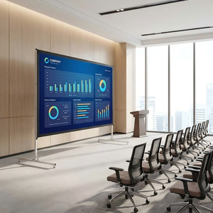 Pantalla de Proyección Portátil Plegable Rápida con Soporte 16:9 HD, Pantalla de Cine Plegable sin Arrugas para Interiores y Exteriores - Product Image 3