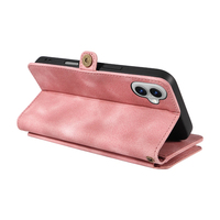 Étui portefeuille en cuir PU pour iPhone 17, 9 emplacements pour cartes + poche zippée pour pièces de monnaie, support intégré, blocage RFID, protection 360° °   Protection