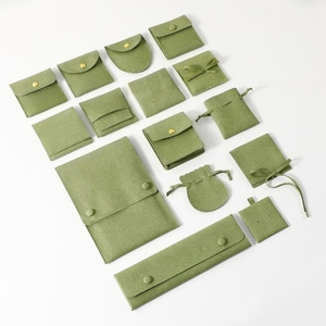 Bolsa de microfibra para joyería, bolsa con botón, sobre personalizado para joyería, bolsa para guardar anillos y pulseras, logotipo personalizado - Product Image 1