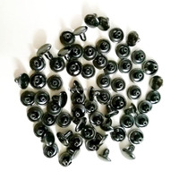 Remaches de doble tapa, sujetador de níquel negro, postes sólidos a presión rápidos, remache de Metal para portapapeles, carpeta de archivos, Clip de tablero de alambre plano
