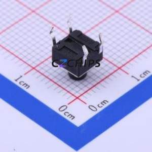 K2-6639DP-F4SW-04 Tactile Switch Through hole-4P,6x6mm Switch Single Pole Single Throw Round Button 2.5N Through Hole - Product Image 2
