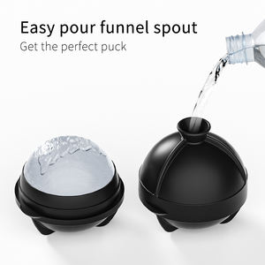 BHD Fácil Enchimento Silicone Rodada Craft Ice <span class=keywords><strong>Ball</strong></span> Maker com Built-in Funil Neve e Árvore Moldes de Gelo em Forma para o presente de Natal - Product Image 2