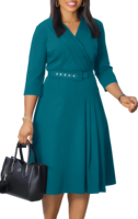 Robe de travail élégante pour femme, robe de cérémonie, robe crayon midi moulante, tenue de bureau modeste, tenue décontractée