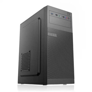 เคสคอมพิวเตอร์ Microatx Mid Tower สีดำ วัสดุเหล็ก สำหรับใช้งานในสำนักงาน พร้อมพอร์ต USB และเสียง - Product Image 3