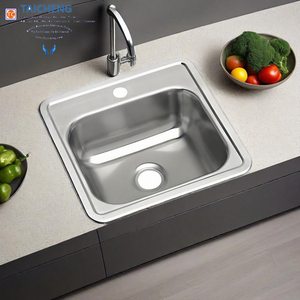 Fregadero de barra de lavado de manos portátil de forma cuadrada de 15 por 15 pulgadas - Product Image 3