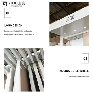 מתלה אריח פורצלן להתאמה אישית עם מדפים תצוגה יוקרתית ומברקים מודולריים - Product Image 4