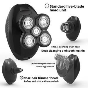 Rasoir Électrique Rotatif 5D 4-en-1 pour Hommes, Sans Fil, Portable, Mini, Rechargeable, pour Visage et Barbe - Product Image 2