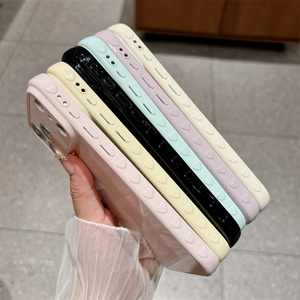 เคสโทรศัพท์มือถือ TPU นิ่มสีพื้นลายหัวใจด้านข้าง สำหรับ <span class=keywords><strong>iPhone</strong></span> 17 <span class=keywords><strong>Pro</strong></span> <span class=keywords><strong>Max</strong></span> 17 Air 16 15 14 13 12 <span class=keywords><strong>11</strong></span> ป้องกันการกระแทก - Product Image 6