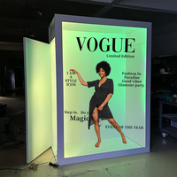 Fondo de Fotografía Personalizado al por Mayor de 6.3 Pies por 5.4 Pies para Cabina de Fotos, Iluminación LED RGB Vogue Degree, Fondos para Cabina de Fotos de Revista