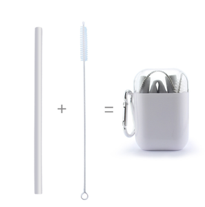 Hot Selling Portable Collapsible Silicone <b>Drinking</b> Reusable <b>Straw</b> With Cleaning Brush - Product Image 6