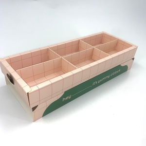 Custom Biodegradable <b>Foldable</b> Square <b>Box</b> Food Safe Cardboard Packaging for Cookies Candy Macarons - Product Image 2