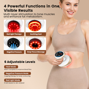 Coppetta elettrica per <span class=keywords><strong>massaggio</strong></span> a coppe per il corpo con terapia anticellulite massaggiatore per corpo elettrico Guasha raschiatura dimagrante - Product Image 2
