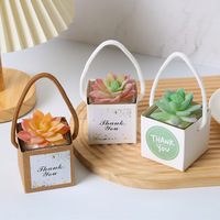 Meilleure boîte en papier kraft imperméable carrée, fabriquée en usine, utilisée pour les petites plantes succulentes en pot.