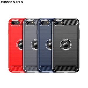 Coque de téléphone pour Apple iPhone 12 <span class=keywords><strong>13</strong></span> Mini 14 15 Plus 16 Pro Max 17 Air, coque arrière souple, robuste, protection contre les chocs, finition <span class=keywords><strong>carbone</strong></span> brossé - Product Image 5