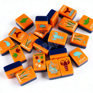 Juego Mahjongg de tablero con monograma personalizado, juego de 160 azulejos para <span class=keywords><strong>mujer</strong></span>, fiesta de 2 capas, Mahjong Acrílico - Product Image 4