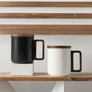 Taza de Café de Porcelana Blanca Negra Mate de Estilo Nórdico Minimalista, con Logotipo Personalizado Impreso, Libre de BPA, Apta para Microondas, de Gran Capacidad, Apta para Lavavajillas - Product Image 3