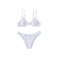 Bikinis Sexy Floral Maillot De Bain Femme Imprimé Couleur Maillots De Bain Micro String Coupe Haute Bikini Ensemble Bikini Triangle Maillots De Bain