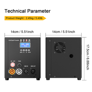 SHEHDS Mini 450W Spark Machine DMX512 Wireless <b>Remote</b> <b>Control</b> for Wedding Church - Product Image 2