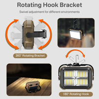 Lampe de travail solaire LED rechargeable, batterie externe portable, lanterne de camping haute puissance, longue autonomie pour atelier extérieur et situations d'urgence