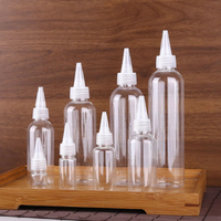 Plastique PET Transparent 50ml 100ml 150ml 200ml 250ml 500ml Bouche Pointue Bec Squeeze Cheveux Bouteille D'huile pour Sérum De Soins De La Peau