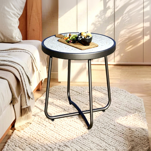Style Anchor Modern Minimalist Durable Finish Coffee <b>Table</b> Set Metal Frame <b>Marble</b> Top Nesting Design Living Room Furniture - Product Image 1