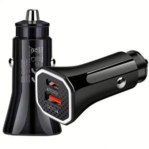 Smallest Dual <b>USB</b> Type <b>C</b> Car Charger 20W Fast Charging <b>USB</b> <b>C</b> Type <b>C</b> Car Charger <b>Adapter</b> with Handle for Mobile Phones - Product Image 1