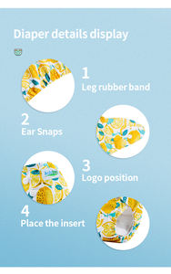 Nouveaux produits pour les soins de bébé meilleure couche-culotte réutilisable bon marché pour bébé filles et garçons - Product Image 4