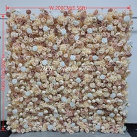 Großhandel Fabrikpreis Realistische Rosen-Morgenblumenwand Künstliche Seidenblumenrolle 8ft X 8ft Blumenwand für Hochzeit und Muttertag