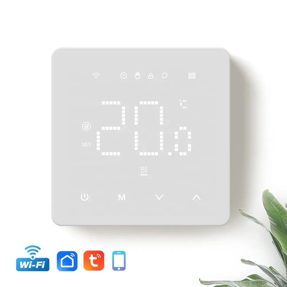 Beok Wifi Tuya Thermostat d'ambiance intelligent Régulateur de température pour radiateur électrique au sol Système de chauffage