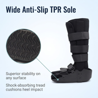 Botte de marche STD Liner Walker certifiée CE ISO, réglable, en polaire, avec Velcro, évite l'œdème par compression, doublure amovible et lavable, ODM OEM